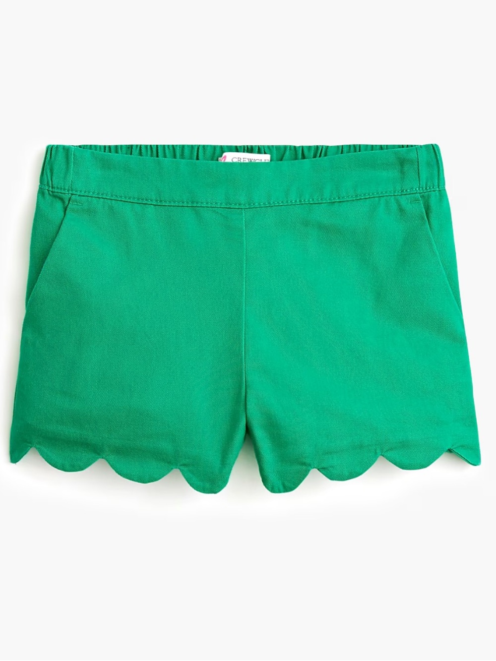 Girls' scallop-hem pull-on short